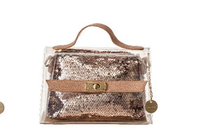 Zahlee Champagne clear bag