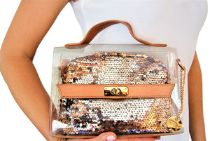 Zahlee Champagne clear bag